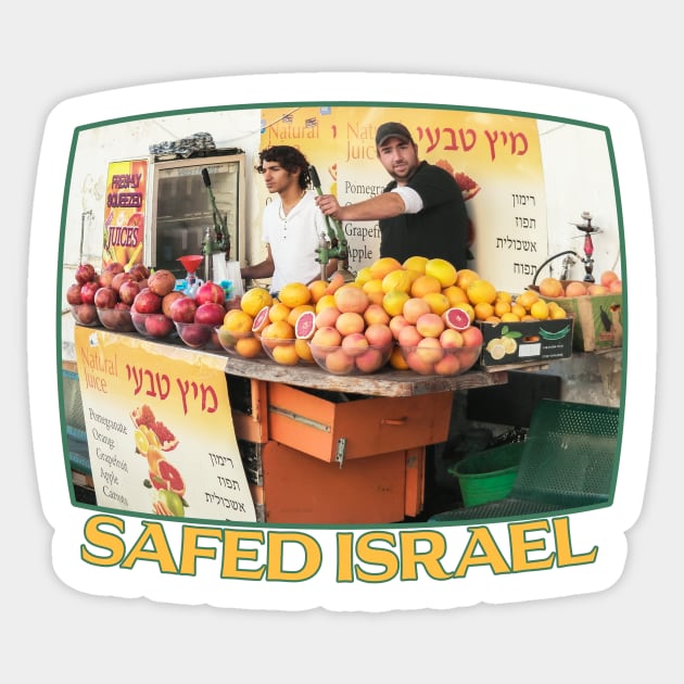 Israel, Safed. Fresh Squeezed Juice Stand Sticker by UltraQuirky